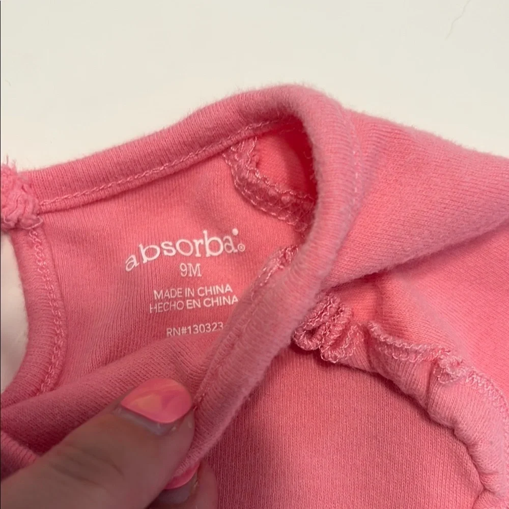 Absorba Pink and White Diaper Covers with Delicate Accents